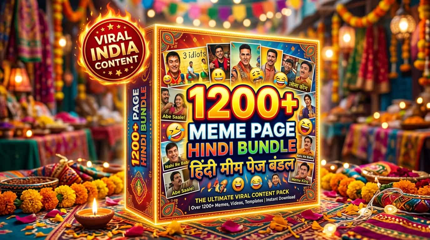 Meme Page Hindi Bundle (1,200+ Videos)