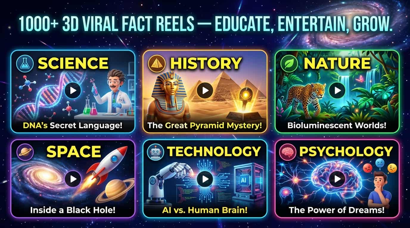 3D Viral Facts Bundle (1,000+ Videos)