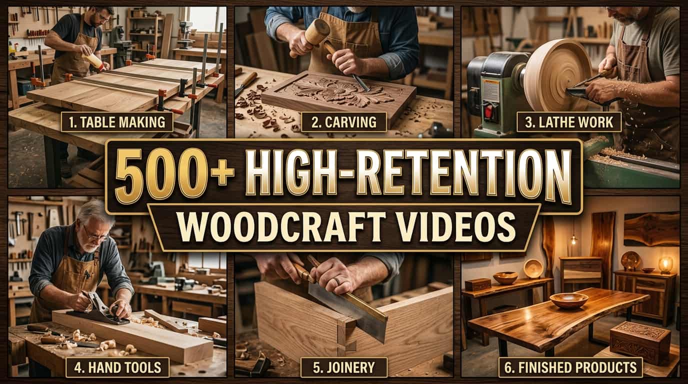 Wood Work Reels Bundle (1000+ Videos)