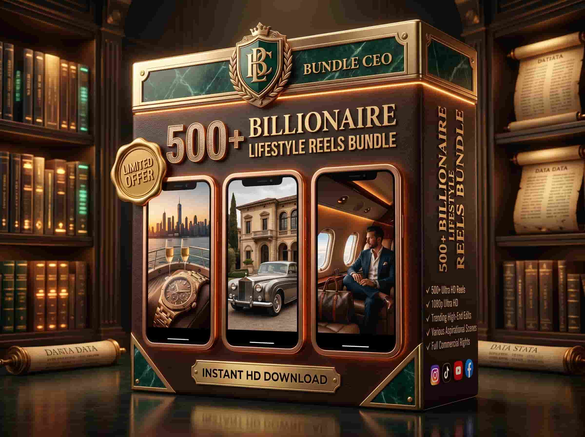 Billionairs Lifestyle Reels Bundle (1500+ Videos)