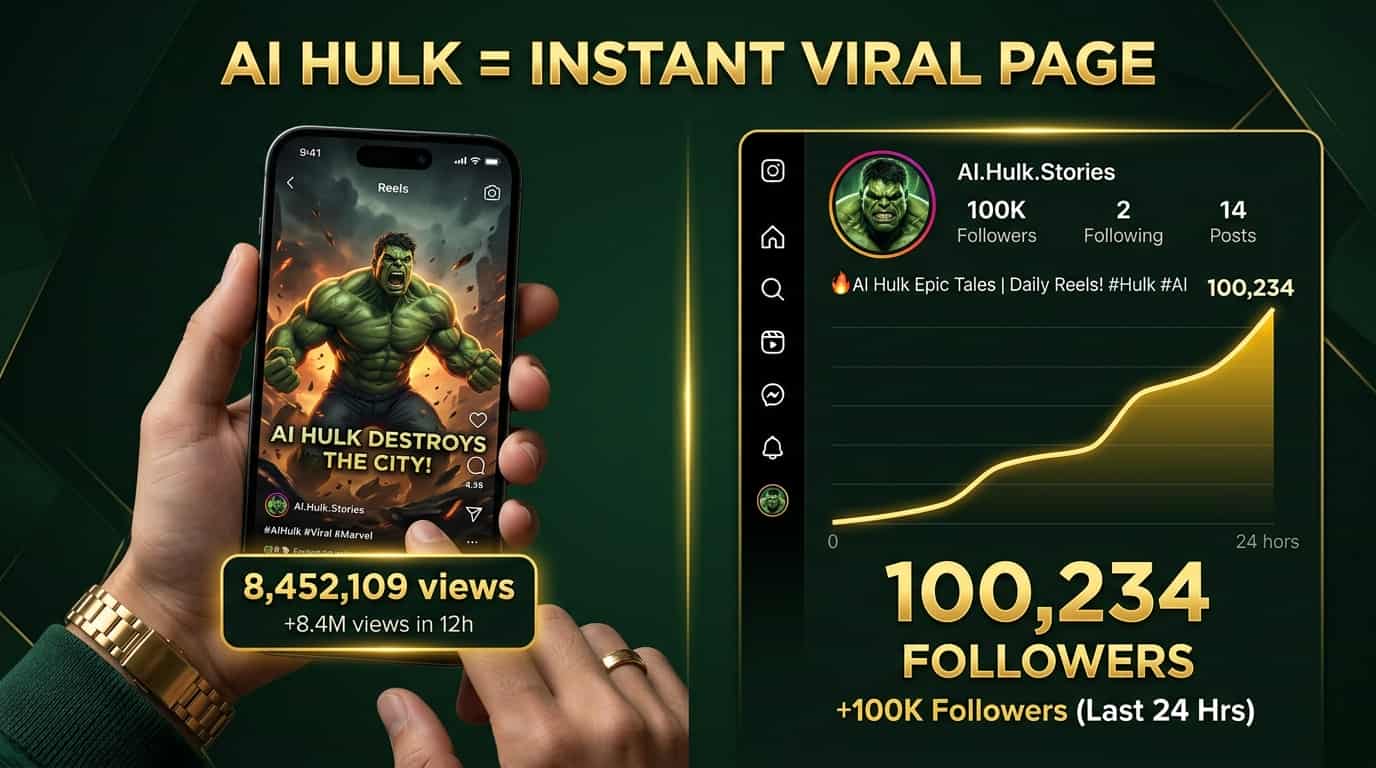 AI Hulk Story Reels Bundle (2000+ Videos)